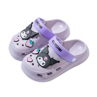 bedroom slippers kids slippers Children Slippers Girls Summer Kuromi Girls Indoor Home Beach Hole Sh