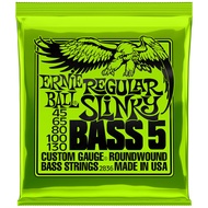 ERNIE BALL® 2836 สายกีตาร์เบส 5 สาย ของแท้ 100% รุ่น Regular Slinky (.045 - .130) ** Made in USA **