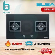[READY STOCK] ELBA 5.0kw 3 burners Tempered Glass Built-In Glass Hob / Gas Stove EGH-F9542G EGH-9542
