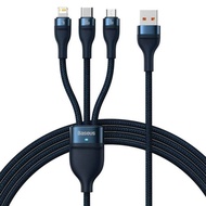 Baseus สายชาร์จเร็ว 100W รุ่น Flash Series Ⅱ One-for-three Fast Charging Data Cable แบบ USB to Micro