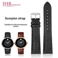 New Suitable for Movado Movado Museum Original Leather Watch Strap Men Women Black Lizard Pattern St