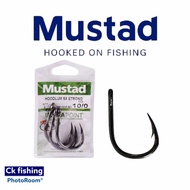 Mustad Hook Hoodlum 5X Strong 10814NPBN Size 8/0 &amp; 10/0 / Mata Kail Pancing / Big Game Fishing / Heavy Duty / Bottom ...