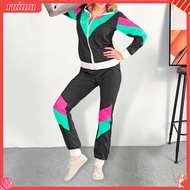 ruimu Striped Jogger Suit for Men Retro Tracksuit Set Retro Hip Hop Tracksuit Costume for Men and Wo