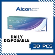 (30 PCS) Alcon Precision 1 Silicone Hydrogel Daily Disposable Lens One Day Clear Contact Lenses
