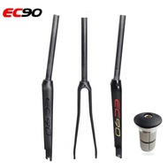 EC90 Carbon Fiber Rigid Fork 28.6mm Matt/Gloss Super Light Road Bike front Fork 1-1/8 quot; Straight Tube fork