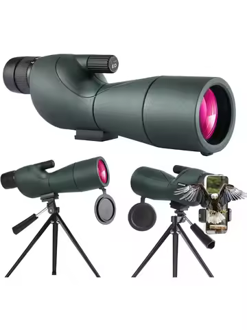 25-75x60 HD Spotting Scope Powerful Monocular Zoom Telescope BAK4 Prism ED Lens For Outdoor Camping 