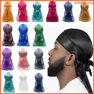 WIT Men s Silky Head Wrap Durag Hat for Dreadlocks Braid Easy Hairstyle Management