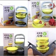 Rantang Glass Bowl/vegetable Bowl/Bantang Glass Bowl 3 tier