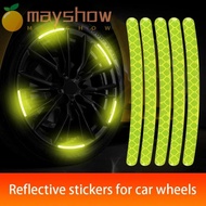 MAYSHOW 20pcs Tire Rim Reflective Strips, Creative Decoration Colorful Luminous Stickers Reflective Sticker,  Motorcycle Bicycle Luminous Reflective Stripe Tape