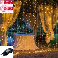 STARZ - SG Safety Mark , 31V 3M x 3M Led Fairy Curtain Light, Warm , Christmas Backdrop Lightings