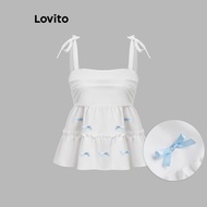 Casual Plain Bow Front Tank Top for Women L117AD536