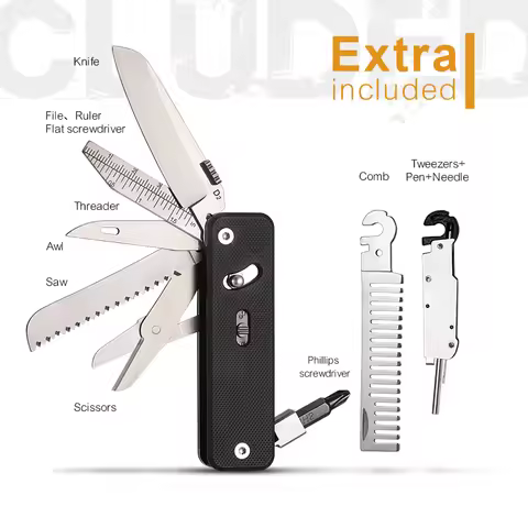 ROXON S503G Flex Companion Tool Modular Design and Customizable Pocket Tool, Preinstalled with 8 Ess