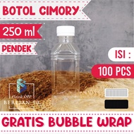 Cimory 250 ml Bottle Free Bubble Wrap / Medium Cimori Bottle / Square Plastic Bottle / Short Bottle