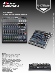 VALENTINE-8 MIXER 8 CHANNEL DBVOICE ORIGINAL / MIXER 8 CHANNEL / VALENTINE8 DBVOICE / VALENTINE 8 DB