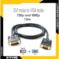 DVI to VGA CABLE ( DVI MALE TO VGA MALE )  DVI 24+5  to VGA 1.5meter Converter Cable