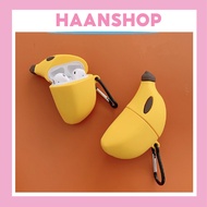 Airpod 1 / 2 / 3 / Pro Cute Banana Case And Case With Hook -