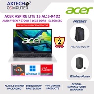 Acer Aspire Lite 15 AL15-41P-R4DZ 15.6" FHD Laptop Pure Silver ( R7-5700U, 16GB, 512GB SSD, ATI, W11