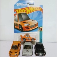 Hotwheels Tooned Supra FF, Porsche, Dodge loose/card