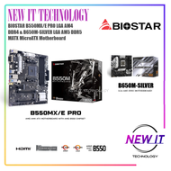 BIOSTAR B550MX/E PRO LGA AM4 DDR4 & B650M-SILVER LGA AM5 DDR5 MATX MicroATX Motherboard