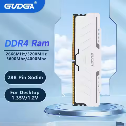 GUDGA Memory Ram DDR4 8GB/16GB/32GB 2666 3200 3600 4000mhz 1.2V/1.35V 288Pin DIMM For Desktop Comput