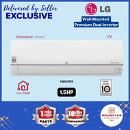 LG LG Split Type Wall Mounted Premium Inverter Air Conditioner Dual Inverter Plasmaster Gold Fin Ionizer ThinQ App UV Light R32 Aircon 1.5 HP HSN12IPX/IPC