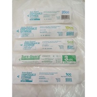 ❡◇Sterile Disposable Plastic Syringe 1ml 1cc 3ml 3cc 5ml 5cc 10ml 10cc 20ml 20cc Pet