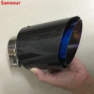 48mm-83mm inlet Glossy muffler CAR MODIFIDE MUFFLER pipe Ak Carbon Fiber Exhaust Tip/Muffler Stainle