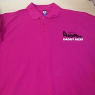 Printed Polo Tee - Cetak Baju - Fuchsia color