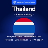Eskimo Thailand eSIM 1-10GB | 2 Year Validity | How to Redeem in Description