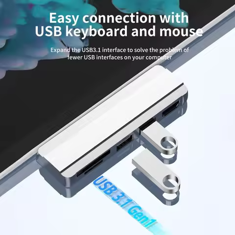 For Surface Pro 6 Pro 5 Pro 4 Hub Dock with 4K HDMI-Compatible USB 3.0 TF Slot