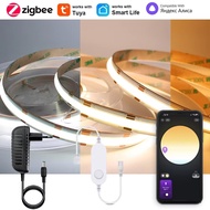 cod 1M-5M Zigbee 3.0 CCT COB LED Strip DC 24V Double Color LED Tape Linear 2700K-6500KRA90 Tuya Zigb