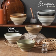 Ogaki Gyudon Bowl Gyudon Tempura Rice Bowl/ Unique, Aesthetic Japanese Ceramic Ramenmie