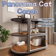 Villa Kucing & Kondo Kucing Dengan Bekas Pasir Kucing🔥Villa Kucing Transparan Panoramik: Rumah Kucin
