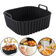 21cm Reusable Airfryer Pan Liner Accessories Silicone Air Fryers Oven Baking Tray Pizza Fried Chicken Airfryer Silicone Basket Silicone Mould