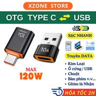 USB 3.0 to Type C OTG Type C Adapter pin charger, power bank, laptop, hook, data transfer, 6A fast c