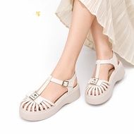 Sandal 5cm high, flat sole, comfortable velcro closure - (53TTT) - Genuine Jolie product