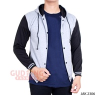 Jaket Baseball Pria - Biru