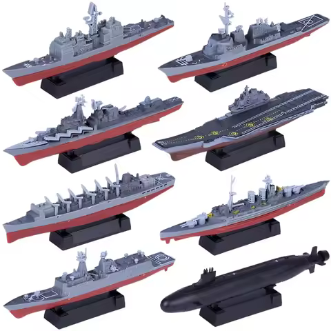 Plastic Assembly Warship Model Kits Eight Stype Different 1/1000 Scale 15cm Puzzle Military Toys For