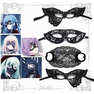 Ave mujica Mask Akiko Toyogawa Mujikawa cos Anime Band Triangle Hatsuka Lace Hollow Mask