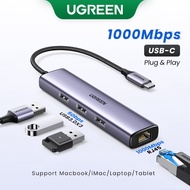 UGREEN USB Ethernet Adapter 1000Mbps USB3.0 Ethernet HUB USB HUB for Laptop Xiaomi Mi Box Computer N