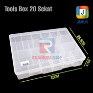 20-Section Partition Box 35cm x 26.9cm x 5.7cm MULTI-Function STORAGE Box