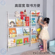 Bookshelf Wall Shelf Home Wall-Mounted Bookshelf Iron Wall-Mounted Door Rear Ultra-Thin Book Storing Storage Wall-Mounted Children Whzs