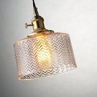 【塵年舊飾】懷舊銅製玻璃吊燈PL-1660附燈泡