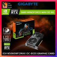 Gigabyte GeForce RTX5060 WINDFORCE MAX OC 8G (2512MHz/28 Gbps/8 GB/GDDR7/7680x4320) Graphics card GV