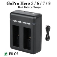 GoPro Hero 5 / Hero 6 / Hero 7 / Hero 8  Dual 2 Slot Battery Charger  Dual-Charge For Go Pro Hero5 H