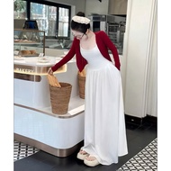 Autumn-winter two-piece dress set Piece - set includes mixed 2-strap dress Jacket cardigan