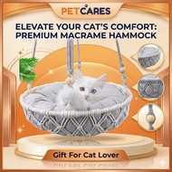 PETCARESMY DIY Cat Hammock Macrame Cat Swing Kitty Hanging Bed Handmade Cat Hammock Cat Dog Swing Ha