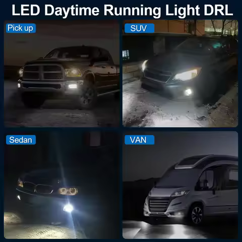 2PCS P13W LED Bulbs DC12V LED Car Fog Light Driving DRL 6000K White 10000Lm 16SMD Auto Headlight for