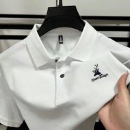 Cut Labels Back to Foreign Trade High-End [Clearance Pick-up] Mesh Shirt Men's Polo Shirt Overseas O