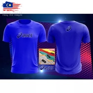 ASICS TSHIRT | BAJU BADMINTON ASICS MICROFIBRE QUICK-DRY WASHABLE BREATHABLE KAIN SEJUK shuttlecock 